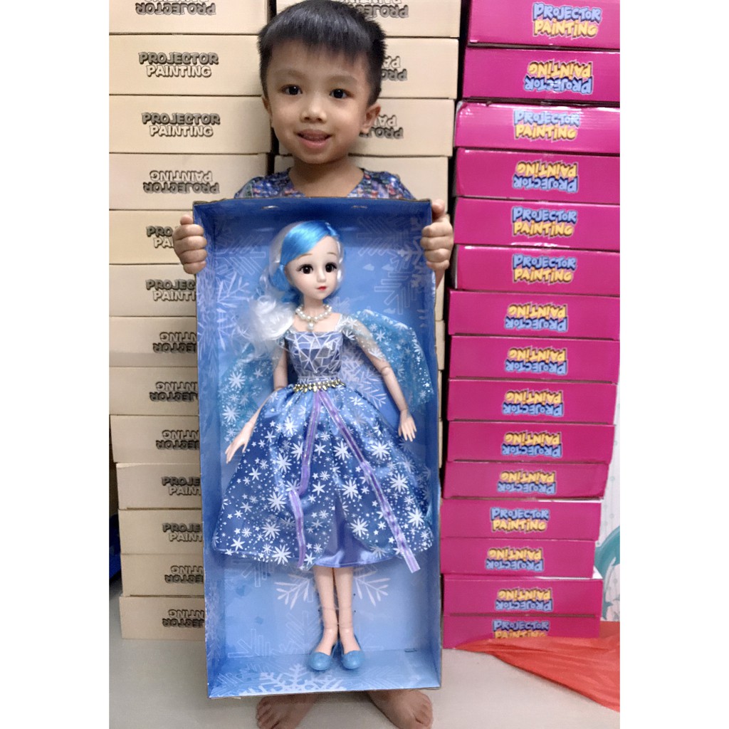 BÚP BÊ ELSA  SIÊU TO, KHỔNG LỒ 60CM, MẮT NHẮM MỞ 4D CỰC ĐẸP