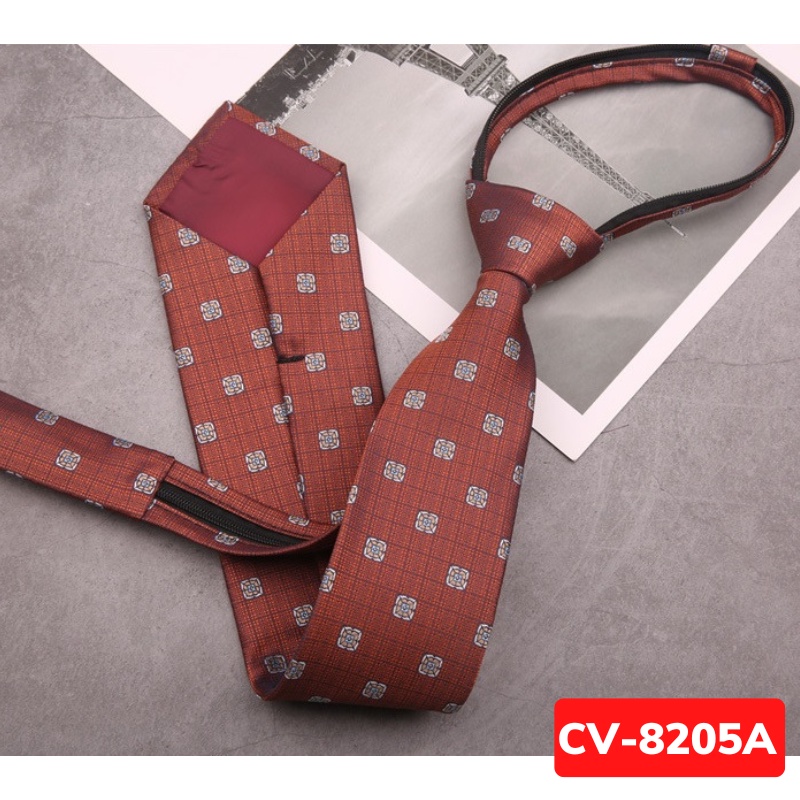 Cà vạt Nam bản to 8cm phong cách lịch sự, chững chạc, Cravat thắt sẵn, Calavat chú rể, Cavat công sở, dự tiệc CV-8205