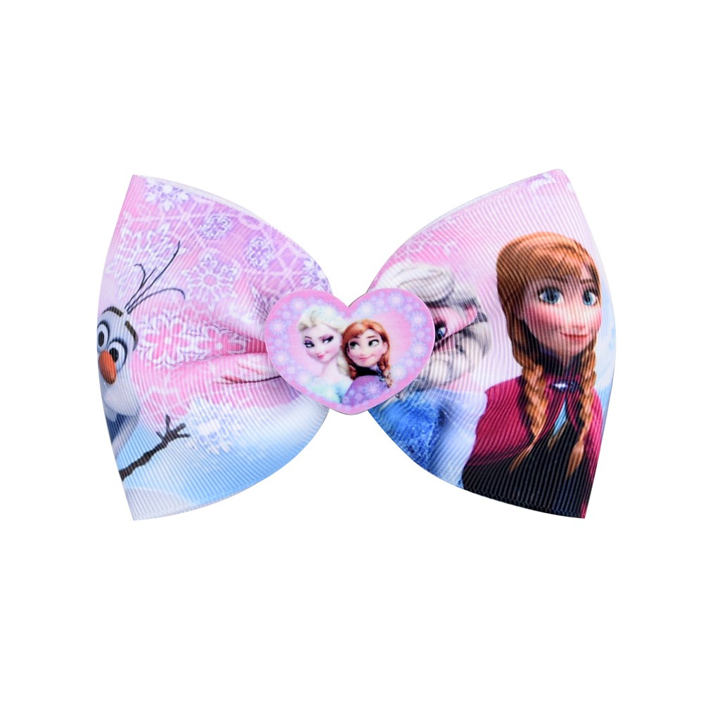 Kẹp tóc KIDSBOWS in hình công chúa băng giá cho bé gái 4.7 inch