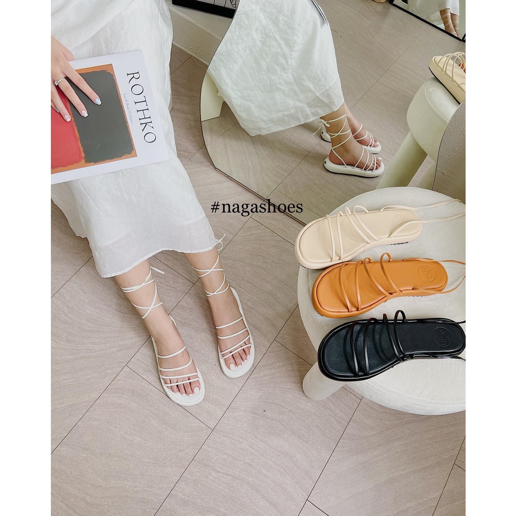SANDAL NAGASHOES QUAI MẢNH BUỘC DÂY 2CM NAS209