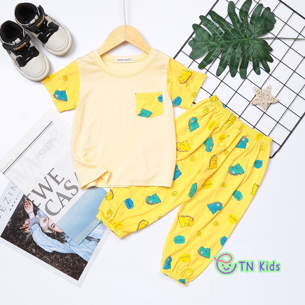 [Bé 7-19kg] Bộ tay ngắn quần dài thun lạnh tay dúng bèo cho bé gái từ 7-19kg HÀNG LOẠI 1