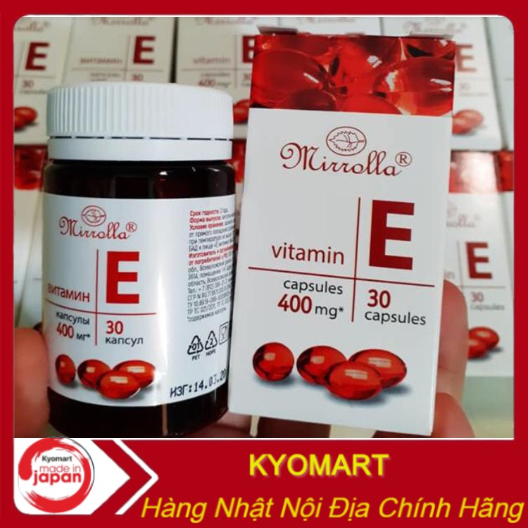 Vitamin E Đỏ Nga 270mg & 400mg Đẹp Da, Hàng Chính Hãng