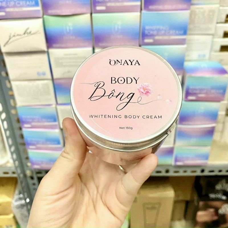 Kem Body Bông ONAYA - Hộp 150gr - TẶNG kèm Son - Kem Body Bông TQ Group