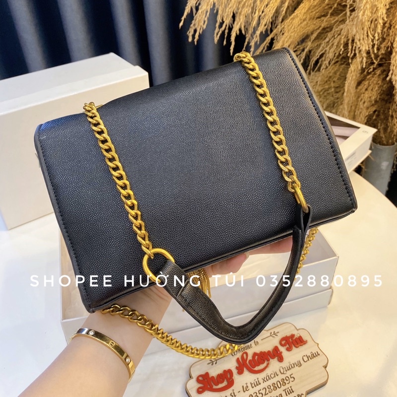 Túi chữ Y tua rua sale không hộp da trơn super