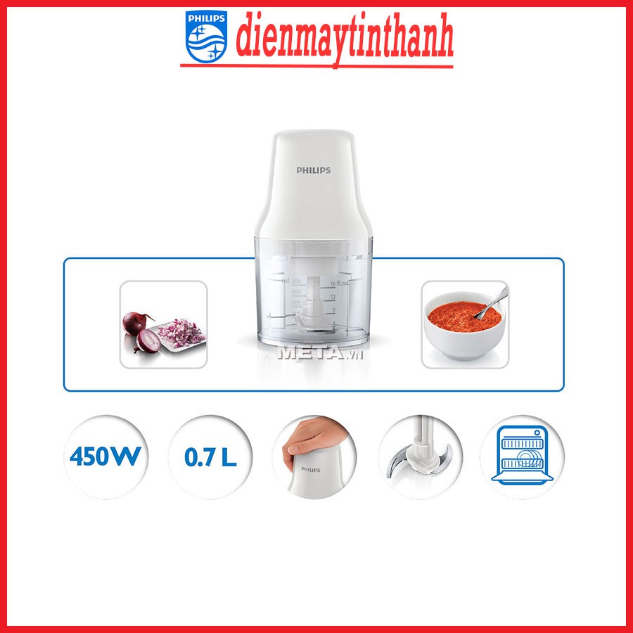 Máy Xay Thịt Philips HR1393 (0.7L) - MYKIT.VN