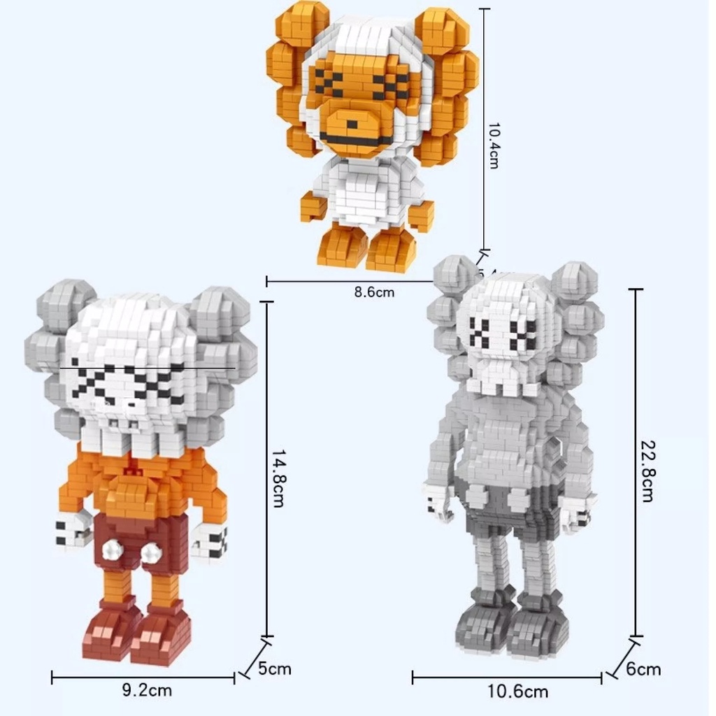 Mô Hình 3D Lắp RápKaws Moc Nhân Vật Hoạt Hình Cho Bé Trai Gái Giá Rẻ Bằng Nhựa Trang Trí Mini Sáng Tạo Đáng Yêu