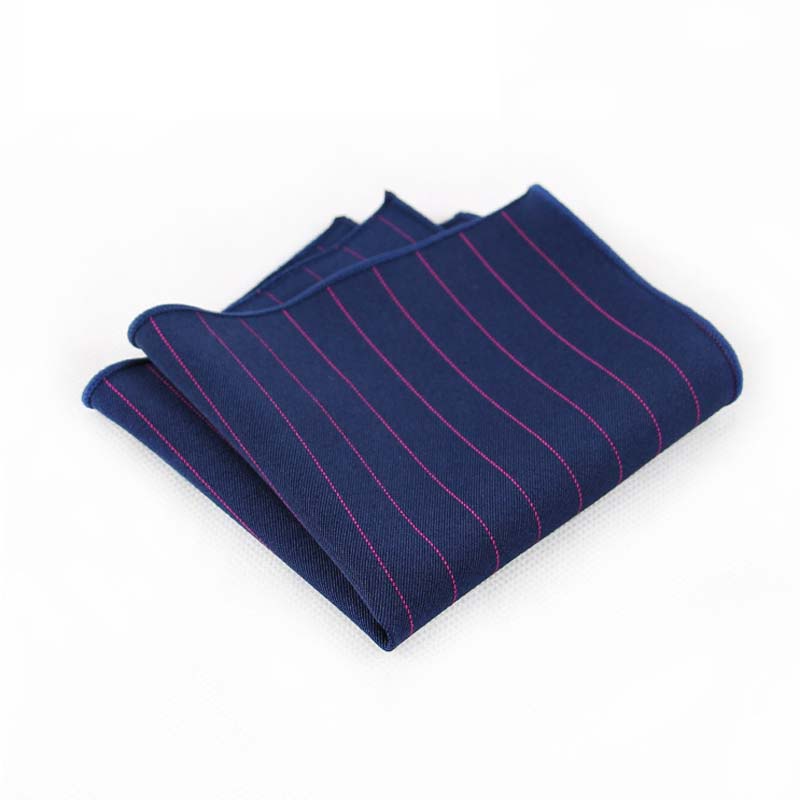 Khăn Cotton Vuông 23cm * 23cm Họa Tiết Sọc Ngang Cổ Điển Dành Cho Nam