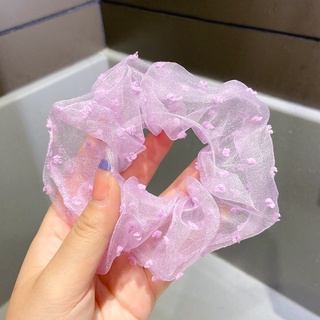 Buộc Tóc Scrunchie Tone Màu Tím Phong Cách Hàn Quốc