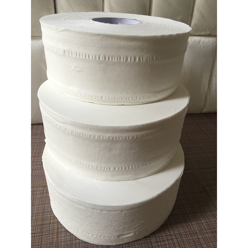 Giấy lụa vệ sinh cuộn lớn có lõi 2 lớp siêu dai, thân thiên môi trường giá rẻ 650g