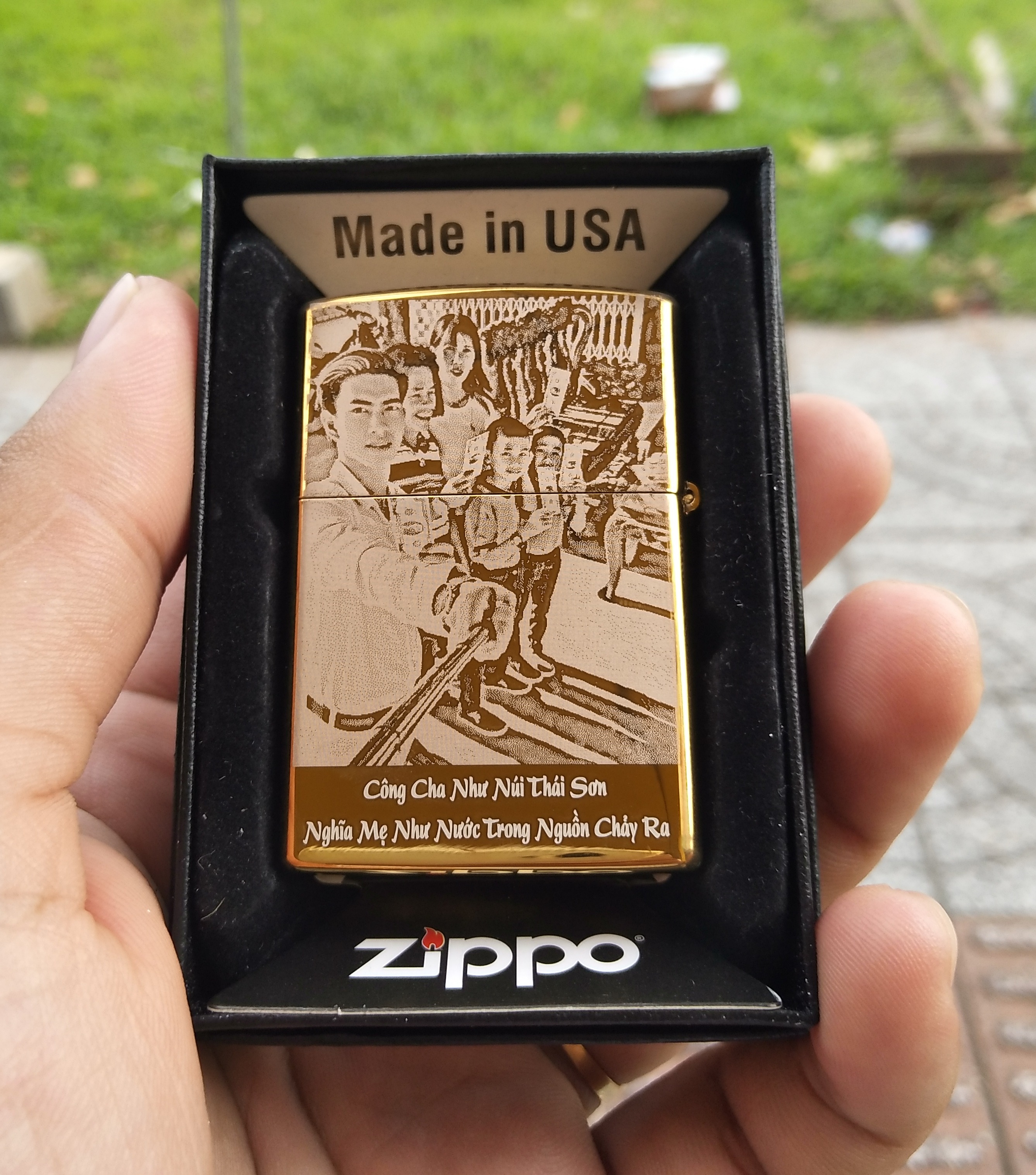 Vỏ Bật Lửa Zippo USA Khắc Tên Hình Theo Yêu Cầu - Mẫu 2