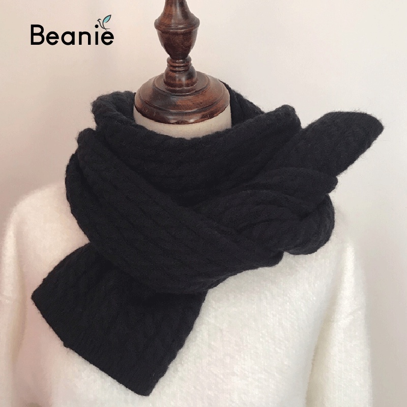 Khăn Quàng Cổ Đan Dày BEANIE Không Xù Thời Trang Hàn Quốc,  Khăn Choàng Cổ Len Công Sở Unisex Nam Nữ Mùa Đông KL05