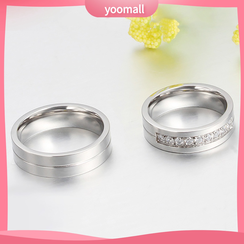 Yomall♡ Nhẫn ĐíNh Đá ThờI Trang Cho CặP Đôi