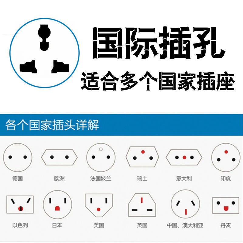 【ổ cắm】Ổ cắm điện âm tường đa năng loại 86 đa năng quốc tế có công tắc, ổ cắm điện âm tường đa lỗ US