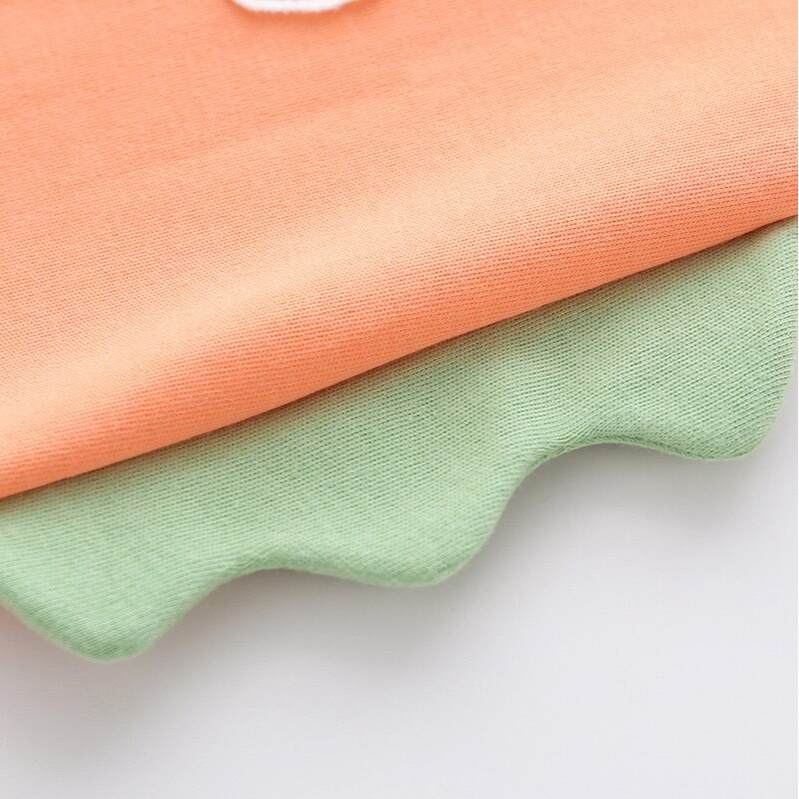 Bộ Áo Liền Quần Cotton Tay Dài In Hình Khủng Long Hoạt Hình One Piece Dễ Thương Cho Bé 0-18 Tháng Tuổi