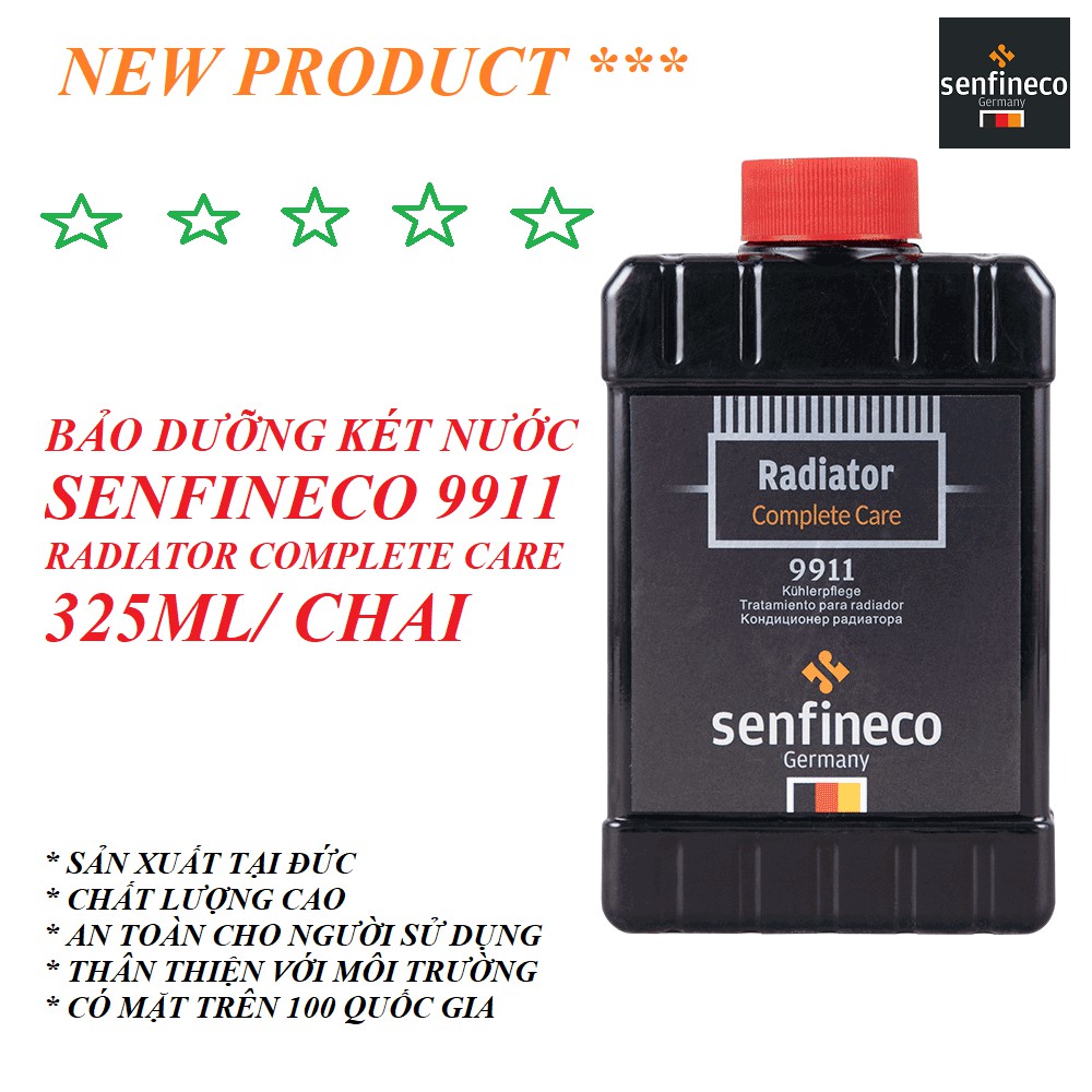 {Cao Cấp} Bảo Dưỡng Két Nước SENFINECO 9911 Radiator Complete Care 325ML/ Chai – HÀNG CHÍNH HÃNG