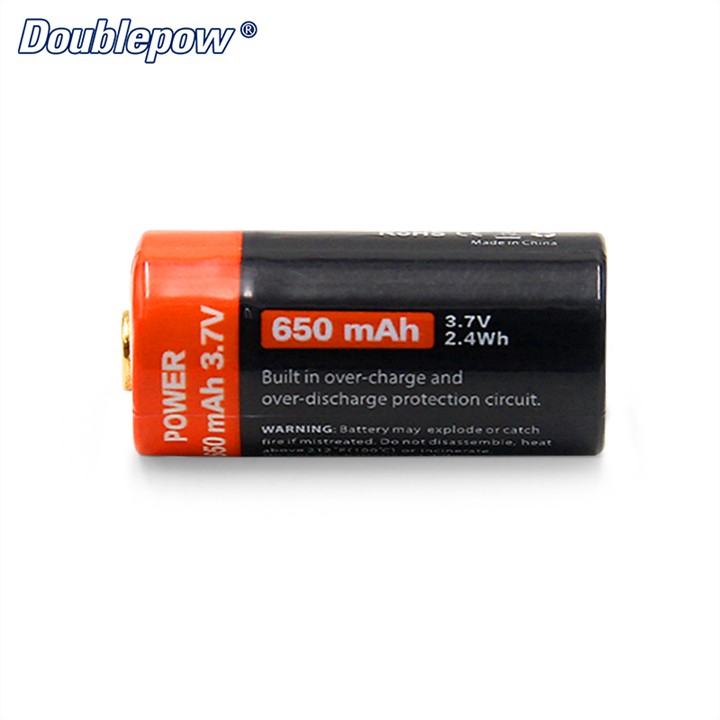 PIN SẠC 650MAH 16340 DOUBLEPOW CR123A HÀNG CHÍNH HÃNG