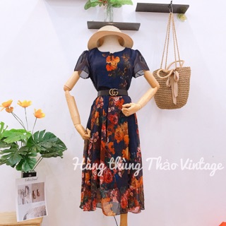 Váy voan hoạ tiết