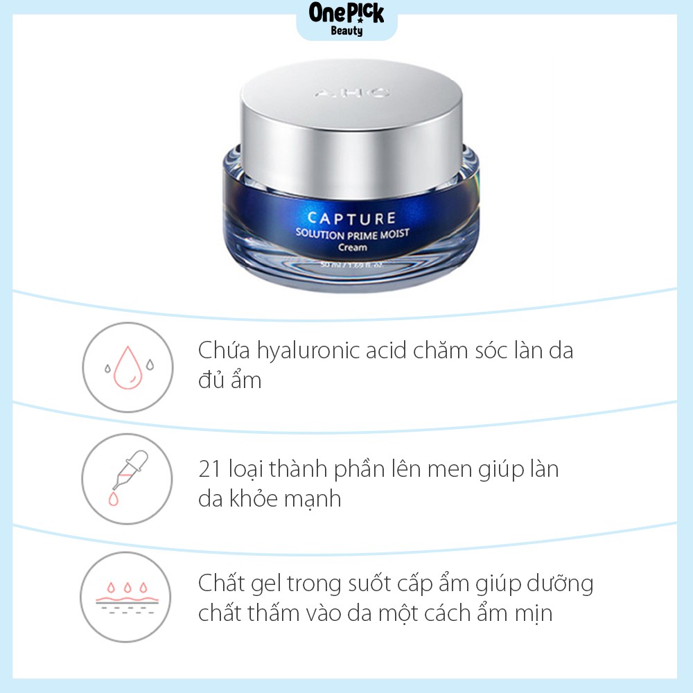 Kem dưỡng da AHC CAPTURE SOLUTION PRIME CREAM 50ML phục hồi vấn đề da cấp ẩm bổ sung dưỡng chất làm trắng giảm nếp nhăn | BigBuy360 - bigbuy360.vn