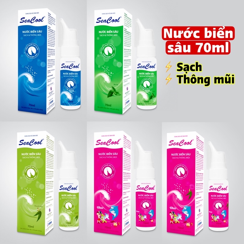 Nước Biển Sâu SEACOOL Xịt Mũi Giúp Rửa Sạch Và Thông Mũi Chai 70ml