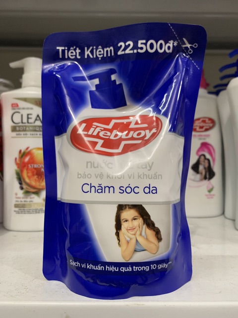 Nước rửa tay Lifebuoy chăm sóc da 450g (mầu xanh)