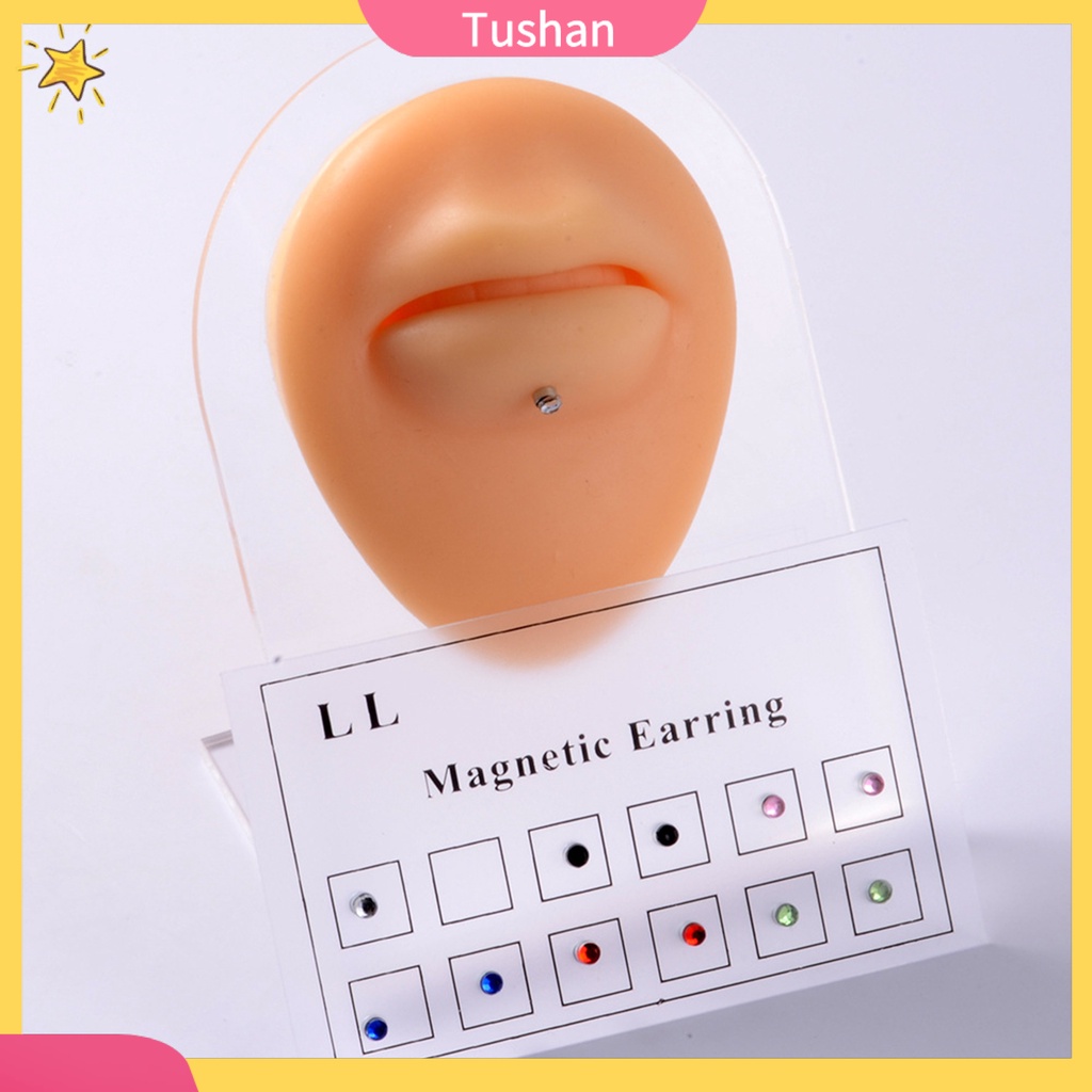 Khuyên mũi hạt đá pha lê giả có nam châm thoải mái cho nữ