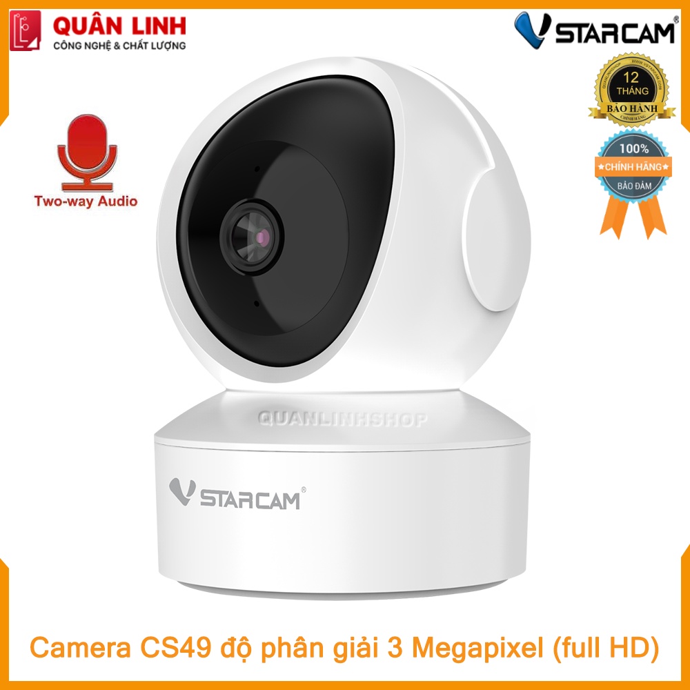 Camera trong nhà Vstarcam CS49 Full HD 1296P , tích hợp AI, bảo hành 12 tháng