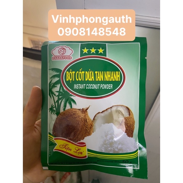 Bột Cốt Dừa Tan Nhanh Tiện Lợi Gói 50g