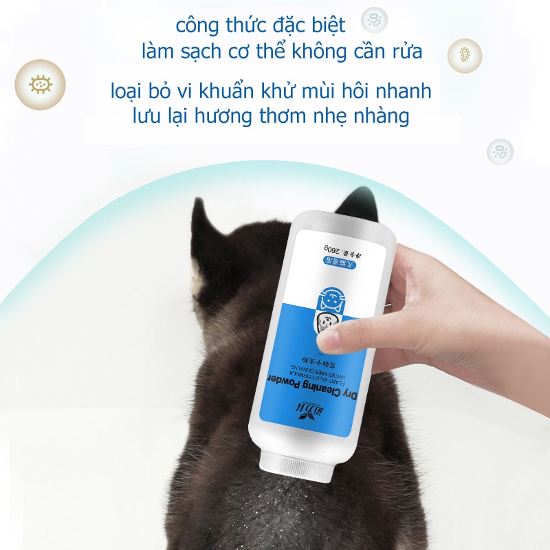 Sữa tắm khô cho mèo chó làm sạch và khử mùi nhanh lưu hương thơm nhẹ nhàng