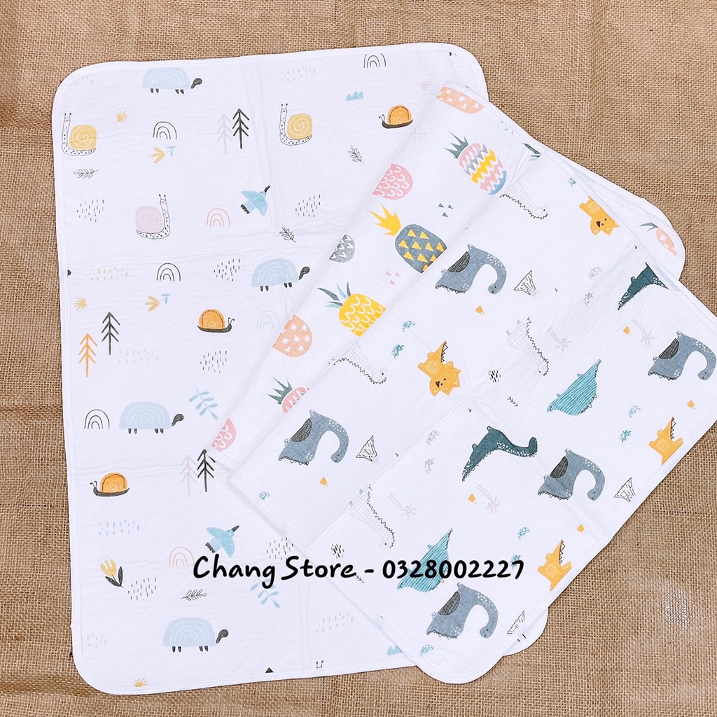 Tấm Lót Chống Thấm Sợi Tre Cho Bé 50*70 cm