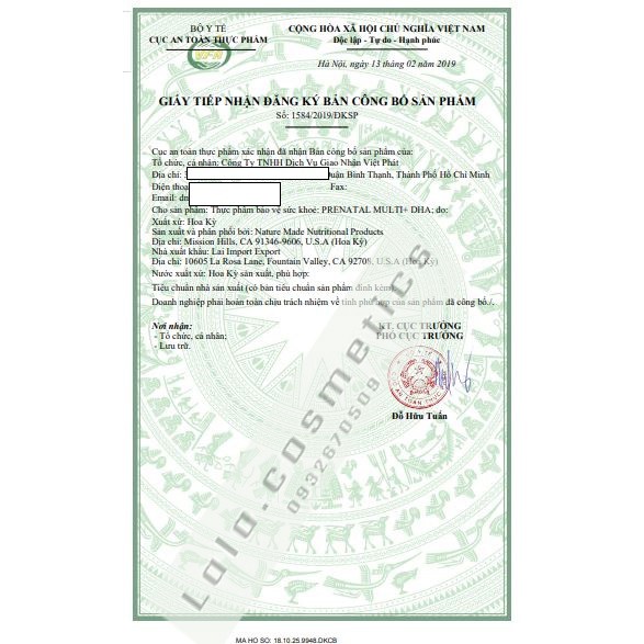 Viên uống Nature Made Prenatal Multi DHA 150 viên