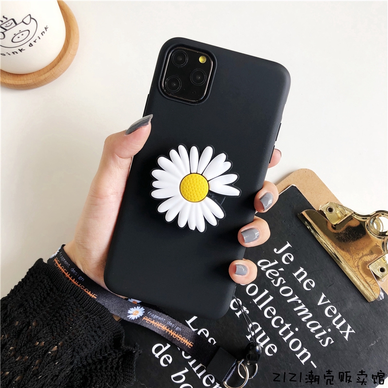 INS Hot GD Daisy Flower POP-SOCKET Ốp lưng Meizu M6S M6T M6 Note M3 M5 M5s M5c Pro 6 Plus 15 Lite M15 E3 A5 Note 8 9 Cover with Strap