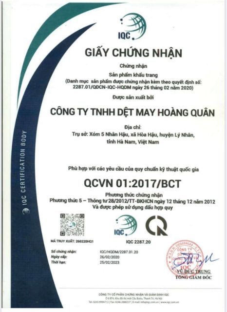 Combo 10 khẩu trang vải dệt kim kháng khuẩn HQ Mask 3 lớp