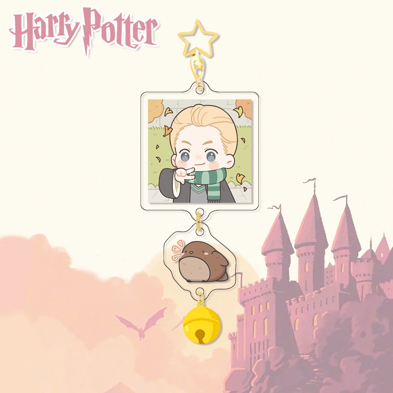 Móc chìa khóa bằng acrylic hình quả chuông hình phim harry potter dễ thương