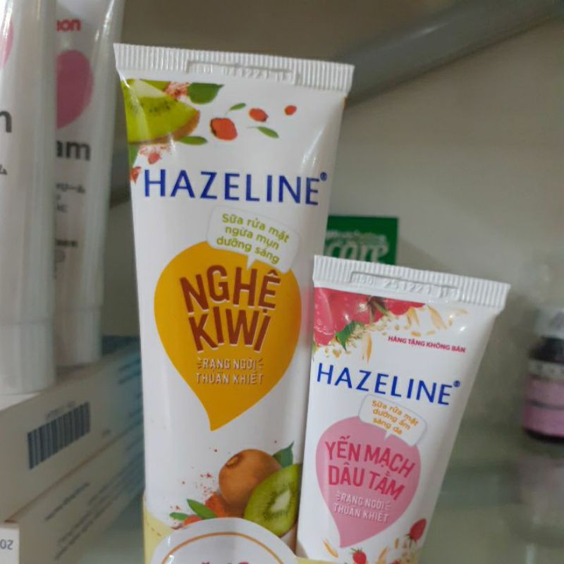 sữa rửa mặt hazeline 50g ( nghệ kiwi , yến mạch dâu tằm , matcha lựu đỏ , cam yuzu cherry )