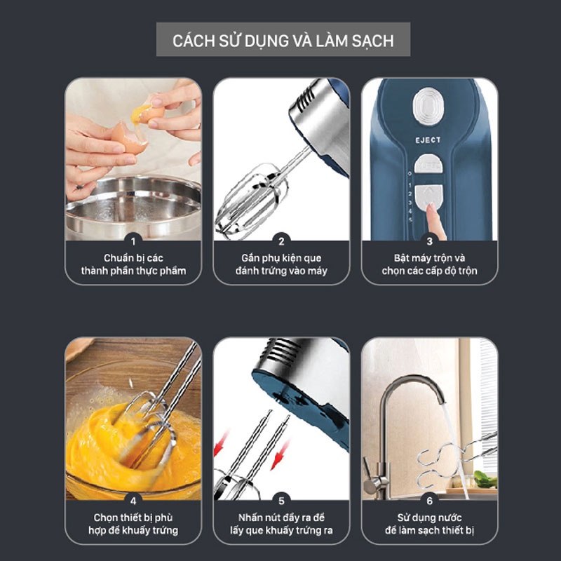 Máy đánh trứng đa năng ROLER RHM-1003