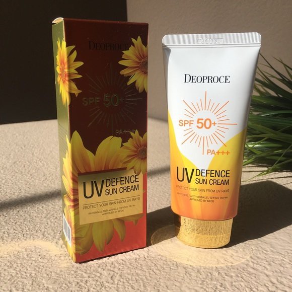 [HÀNG CHÍNH HÃNG] Kem chống nắng tăng cường dưỡng ẩm deoproce uv defence sun cream SPF50+/PA+++ 70g-1906029