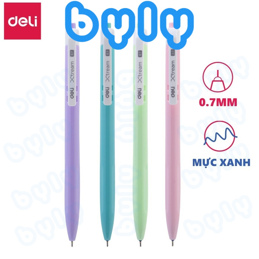 Bút bi ngòi 0.7mm Xtream - Arrow vỏ nhiều màu Deli