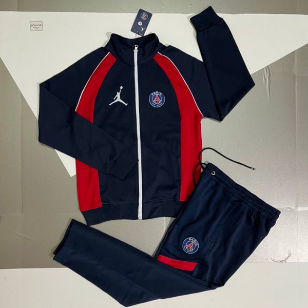 Bộ thể thao nam PSG, bộ đồ nam Paris Saint-Germain cao cấp quần áo dài tay chất liệu poly dày dặn co giãn cực thoải mãi