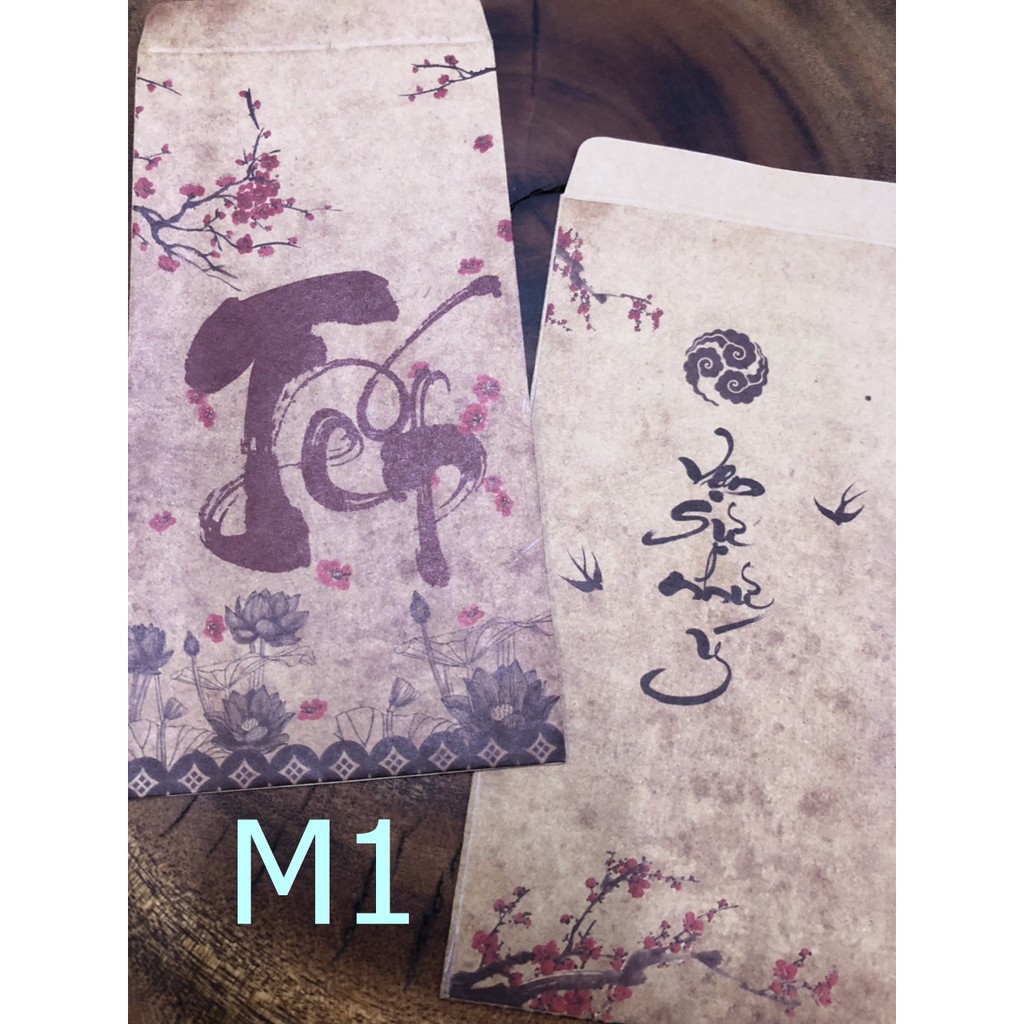 TẾT - SÉT 10 CÁI - BAO LÌ XÌ MẪU CỔ TRUYỀN THỐNG