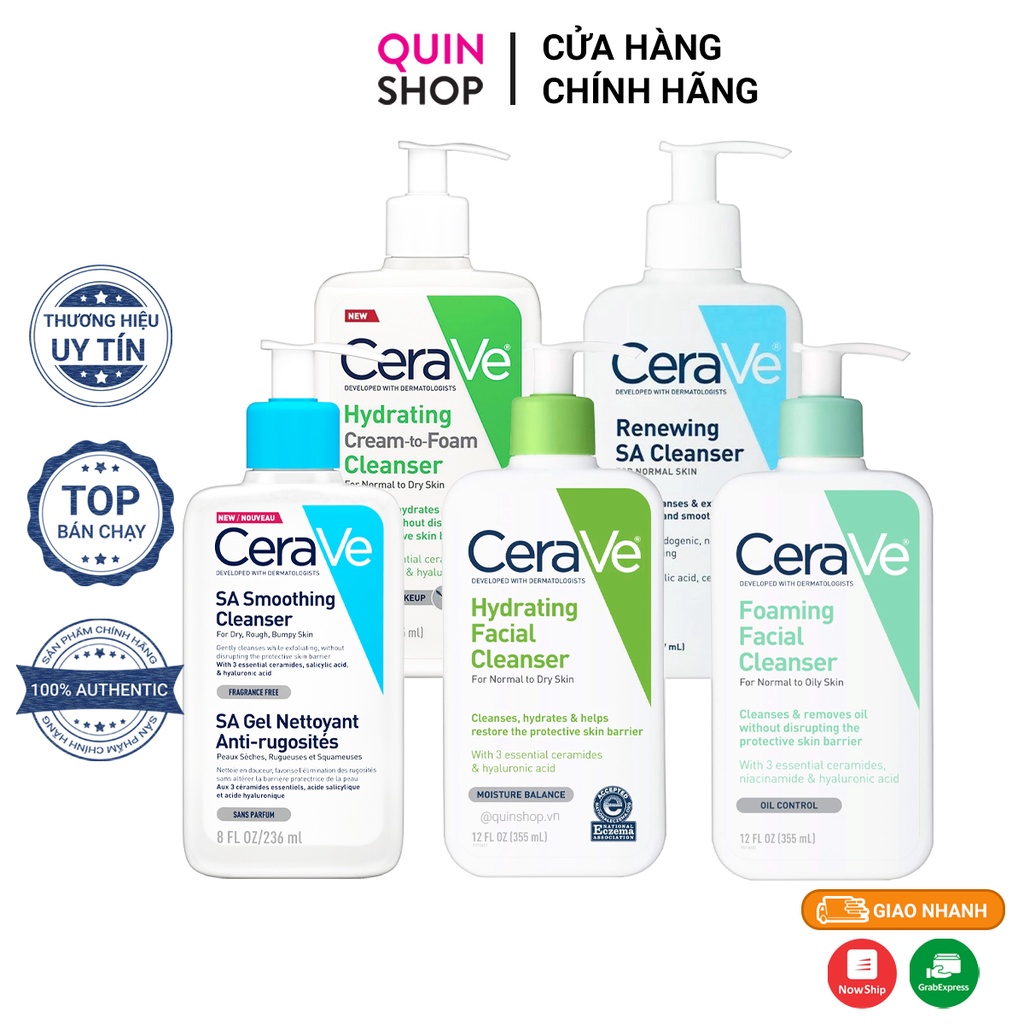 [Mã 1511FMCGSALE giảm 8% đơn 500K] Sữa Rửa Mặt Cho Da Nhạy Cảm Cerave Facial Cleanser