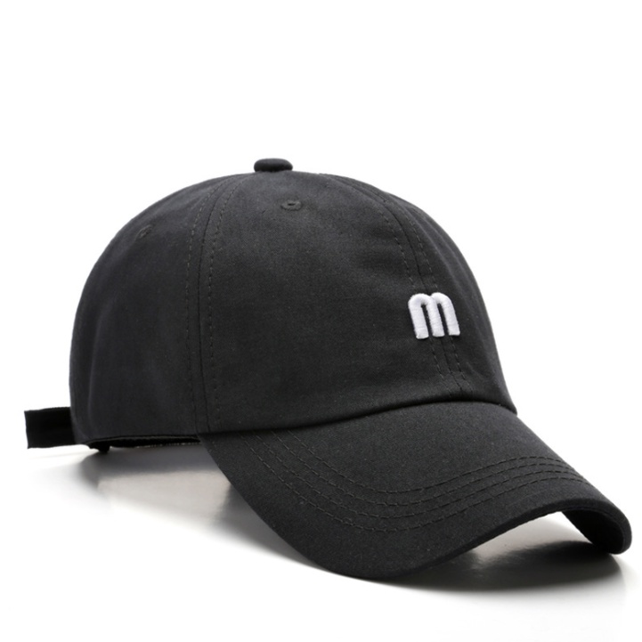 Mũ Lưỡi Trai Unisex LOPDOP Thêu Chữ M Phong Cách Thời Trang Ullzzang Hàn Quốc MU116