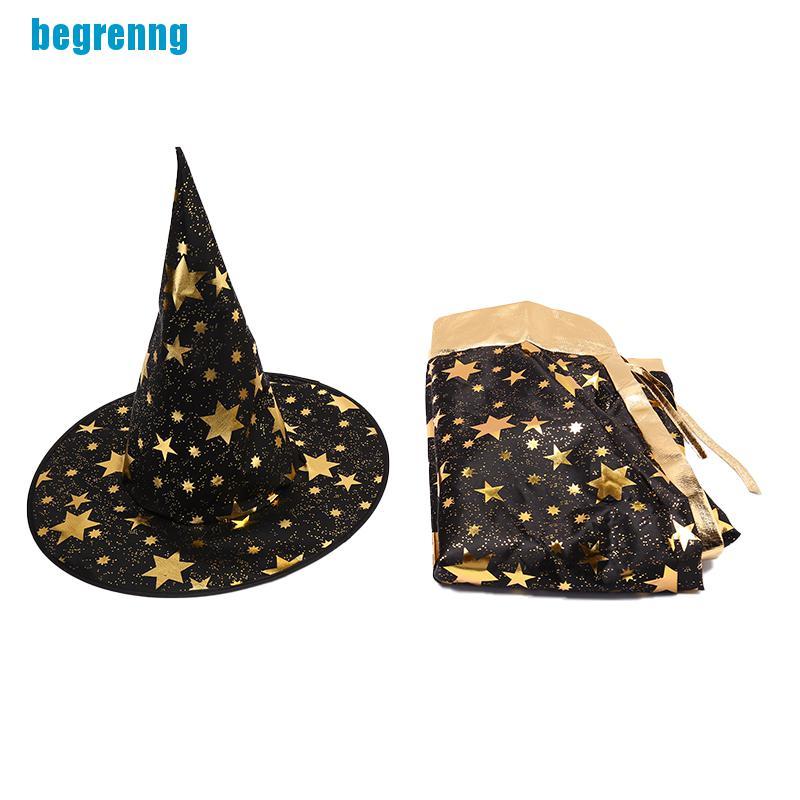 Set Đồ 2 Món Hóa Trang Phù Thủy Halloween Cho Bé