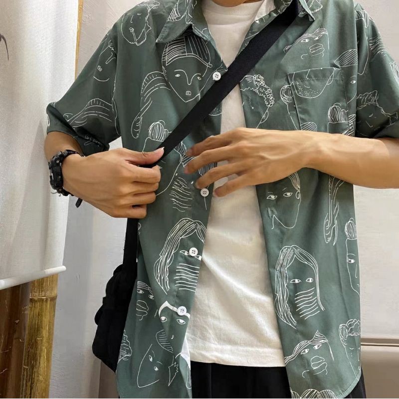 Áo sơ mi nam cộc tay Hajaruku [Chất Linen] thoáng mát - phom rộng | BigBuy360 - bigbuy360.vn