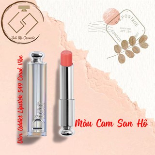 Son dưỡng dior addict lipstick 549 Coral Vibe màu cam san hô
