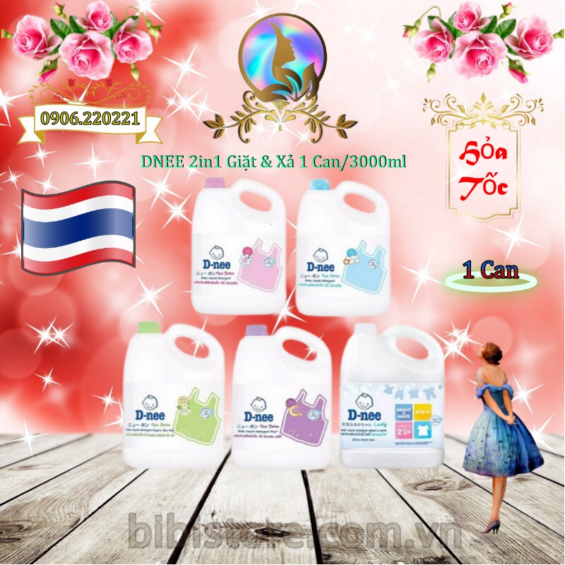 (Cty Đại Thịnh) Nước giặt quần áo Dnee Can 3000ml (Hàng Chính Hãng)