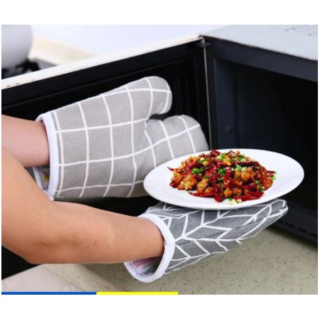 Găng Tay Làm Bánh/ Lò Nướng Nhấc Nồi Chất Liệu Dày Chống Nóng tốt, Bao tay vải chống nóng p191-122 (1 chiếc)