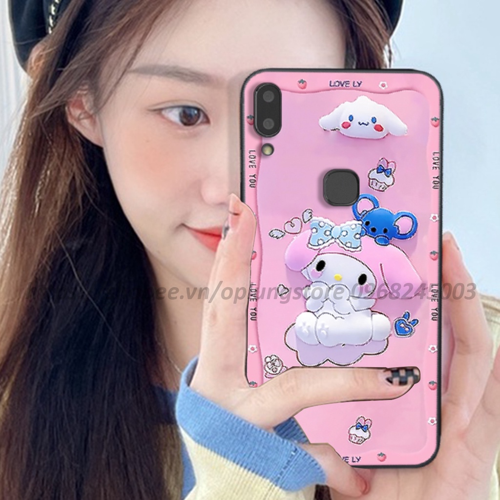 Ốp lưng vivo V9 / V9 Youth/ V11-V11 Pro/ 11i / Y85 in hình 3D gấu cute cool ngầu giả nổi.