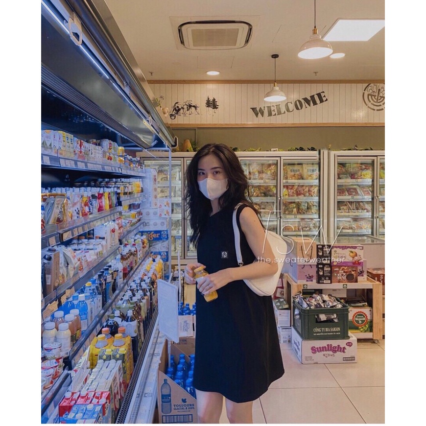 Váy Ba Lỗ Khủng Long Icon 3 màu  Đầm thun tanktop dáng suông sporty thể thao năng động cá tính Ulzzang