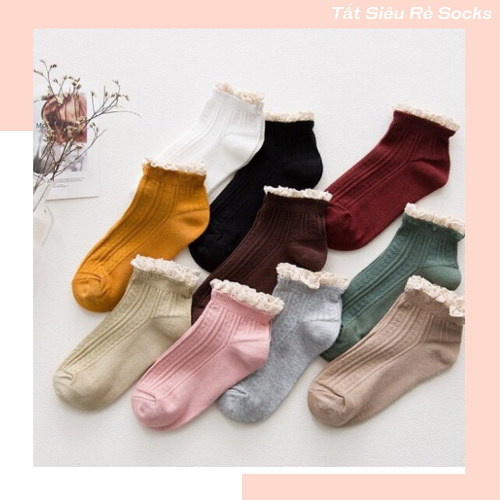 Tất bèo họa tiết Hàn quốc phong cách hàn