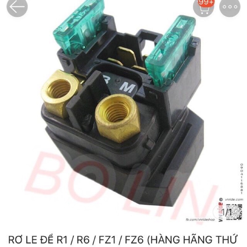 Rơle đề yamaha R6/R1/FZ1/FZ6 , Relay khởi động R6